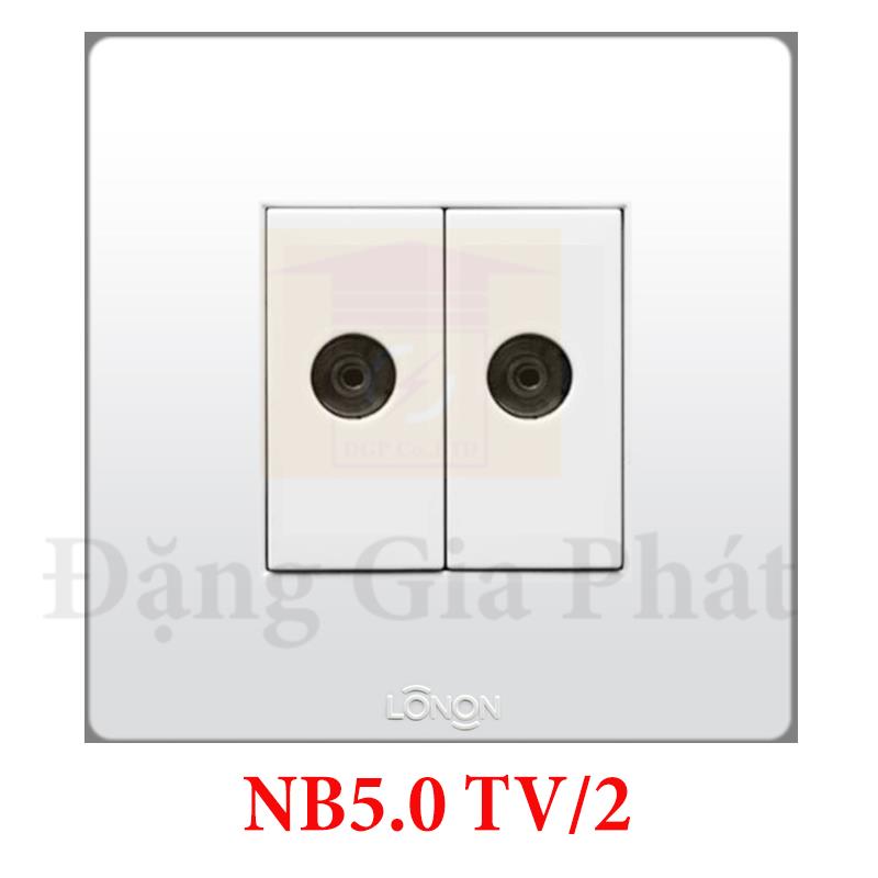 Ổ cắm tivi đôi, tần số 5-1000Mhz